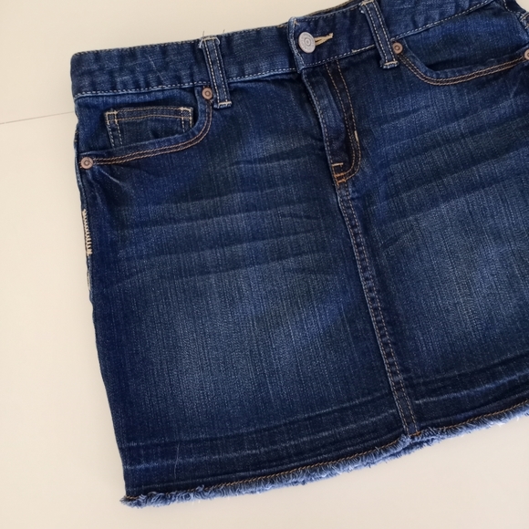 Old Navy Raw Hem Jean Skirt Girls Size 14 - Picture 3 of 10